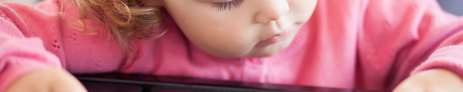 Child working on a puzzle